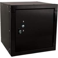 Casier cubique empilable, 12" x 12" x 12", Acier, Noir, D&eacute;mont&eacute; Equipex