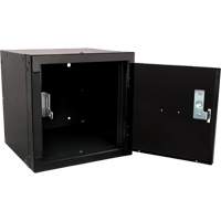 Casier cubique empilable, 12" x 12" x 12", Acier, Noir, D&eacute;mont&eacute; Equipex