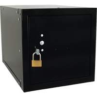 Casier cubique empilable, 12" x 18" x 12", Acier, Noir, D&eacute;mont&eacute; Equipex