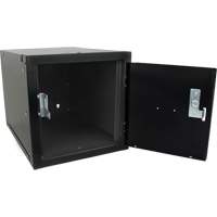 Casier cubique empilable, 12" x 18" x 12", Acier, Noir, D&eacute;mont&eacute; Equipex