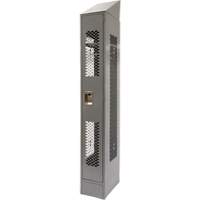 Casiers ventil&eacute;s, 12" x 18" x 88", Acier, Gris, D&eacute;mont&eacute;, Perfor&eacute; Equipex