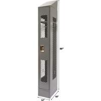 Casiers ventil&eacute;s, 12" x 18" x 88", Acier, Gris, D&eacute;mont&eacute;, Perfor&eacute; Equipex
