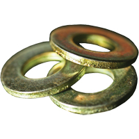 Rondelle plate SAE, 1/4", Zinc jaune Equipex
