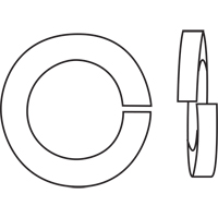 Rondelle d'arr&ecirc;t fendue, 1/4", Zinc jaune Equipex