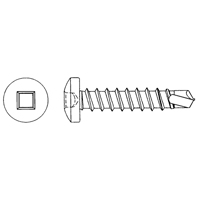 Vis autoforeuses &agrave; t&ecirc;te cylindrique, #8 x 1-1/2" lo, Zingu&eacute; Equipex