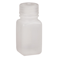 Bouteilles peu encombrantes &agrave; prise facile, Carr&eacute;e, 2 oz, Plastique Equipex
