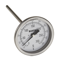 Bi-Metal Thermometers, Contact, Analogue, 50-550°F (0-260°C) Equipex