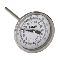 Bi-Metal Thermometers, Contact, Analogue, 0-250°F (-20-120°C) Equipex