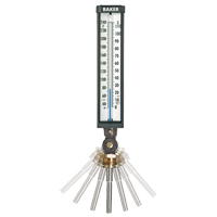 Variable Angle Industrial Thermometers, Contact, Analogue, 0-120°F (-17-49°C) Equipex