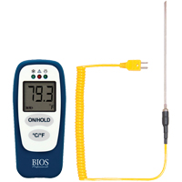 Thermom&egrave;tre alimentaire avec v&eacute;rification HACCP, Contact, Num&eacute;rique, -83,2 - 1999°F (-64 &agrave; 1400°C) Equipex