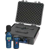 Ensemble de sonom&egrave;tre et calibrateur, Gamme de mesure 30 - 130 dB Equipex