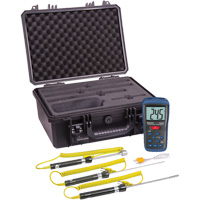 Thermocouple Thermometer Kit, Contact, Digital, -58-2000°F (-50-1300°C) Equipex