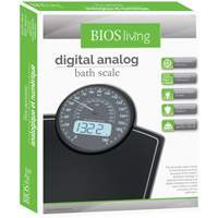 Digital Analog Scale, 396 lbs. Cap., 100 g / 0.2 lbs. Graduations Equipex