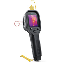 24:1 Spot IR Thermal Imaging Camera with Bullseye Laser & Type K Thermocouple, 160 x 120 pixels, -10° - 45°C (14° - 113°F), 70 mK Equipex