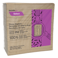 Serviettes de table &agrave; pli 1/8 Pro Select, 1 pli, 15,5" x 16" Equipex