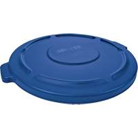 Brute&reg; Round Trash Can Top, Flat Lid, Plastic, Fits Container Size: 22-1/4" Dia. Equipex