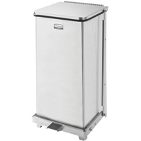 Defenders&reg; Square Step Can with Liner, Stainless Steel, 6.5 US gal. Capacity Equipex