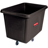 Bulk Cube Truck, Polyethylene, 48" L x 34-1/16" W x 36-1/2" H, 20 cu.ft. Volume, 600 lbs. Capacity Equipex