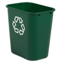 Medium Recycling Wastebasket, Deskside, Plastic, 28 US Qt. Equipex