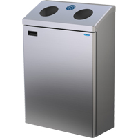 Wall Mounted Recycling Station, Bulk, Stainless Steel, 29 gal. Equipex