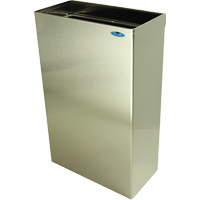 Contenants &agrave; d&eacute;chets muraux, Acier inoxydable, 11 gal. US Equipex