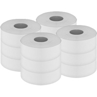 Pro Select Toilet Paper, Jumbo Roll, 2 Ply, 500' Length, White Equipex