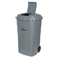 Roll Out Garbage Bin, Polyethylene, 65 US gal. Equipex