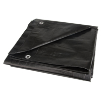 Tarp, Light Industrial Duty, Black, 6' x 8' x 8 mils Equipex