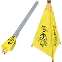 "Wet Floor" Pop-Up Safety Cone, Bilingual with Pictogram Equipex