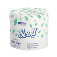 Scott&reg; Toilet Paper, 1 Ply, 550 Sheets/Roll, 403' Length, White Equipex