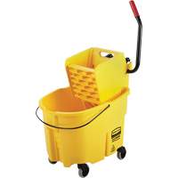 WaveBrake&reg; Mop Bucket & Wringer Combo Pack, Side Press, 8.75 US Gal.(35 Quart), Yellow Equipex