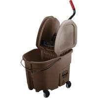 WaveBrake&reg; Mop Bucket & Wringer Combo Pack, Down Press, 8.75 US Gal.(35 Quart), Brown Equipex