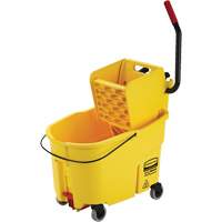 WaveBrake&reg; Mop Bucket & Wringer Combo Pack, Side Press, 11 US Gal. (44 Quart), Yellow Equipex