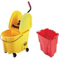 WaveBrake&reg; Mop Bucket & Wringer Combo Pack, Down Press, 8.75 US Gal.(35 Quart), Yellow Equipex