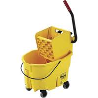 WaveBrake&reg; Mop Bucket and Wringer, Side Press, 6.5 US Gal. (26 Quart), Yellow Equipex
