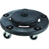 Brute&reg; Quiet Dolly, Polyethylene, Black, Fits: 26-1/2" Dia. Equipex
