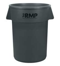Garbage Bin, Polyethylene, 44 US gal. Equipex