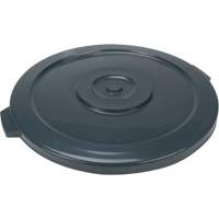 Waste Container Lid, Flat Lid, Plastic/Polyethylene, Fits Container Size: 24" Dia. Equipex