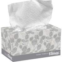 Essuie-mains Kleenex dans une boîte POP-UP*, 1 pli, 10-1/2" lo x 9" la, 120 /pqt Equipex