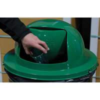 Drum Waste Disposal Top, Dome Lid, Metal, Fits Container Size: 23-1/2" Dia. Equipex