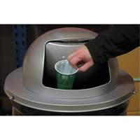 Drum Waste Disposal Top, Dome Lid, Metal, Fits Container Size: 23-1/2" Dia. Equipex