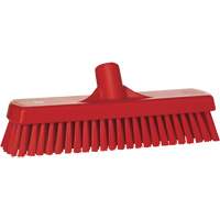 Deck & Wall Scrub Brush, Stiff Bristles, 12", Polyester, Red Equipex