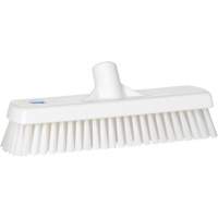 Deck & Wall Scrub Brush, Stiff Bristles, 12", Polyester, White Equipex