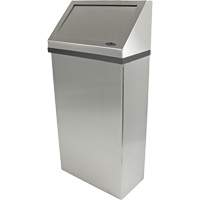 Poubelle murale, Acier inoxydable, 13,2 gal. US Equipex
