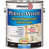 Perma-White&reg; Mold & Mildew-Proof Interior Paint, 3.78 L, Gallon, White Equipex