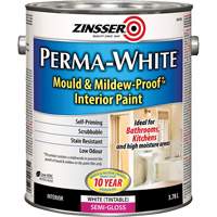 Perma-White&reg; Mold & Mildew-Proof Interior Paint, 3.78 L, Gallon, White Equipex