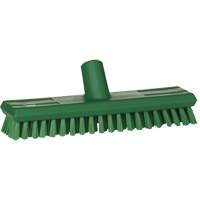 Brosse lave-pont aliment&eacute;e en eau, Crins Extra-ferme, 10-3/4", Polyester, Vert Equipex