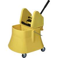 Champ Bucket & Wringer Combo, Down Press, 10 US Gal.(40 Quart), Yellow Equipex