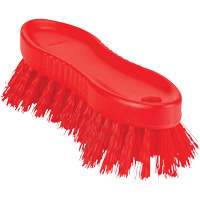 ColorCore Hand Brush, Stiff Bristles, 6" Long, Red Equipex