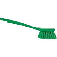 ColorCore Short Handle Brush, Stiff Bristles, 12" Long, Green Equipex